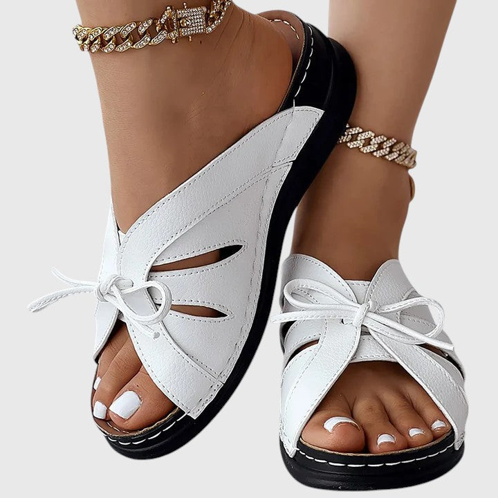 Darcy - Chic Ribbon Slip-On Sandals