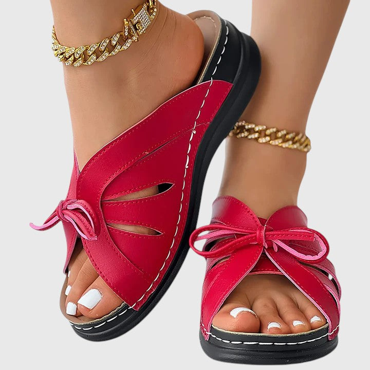 Darcy - Chic Ribbon Slip-On Sandals