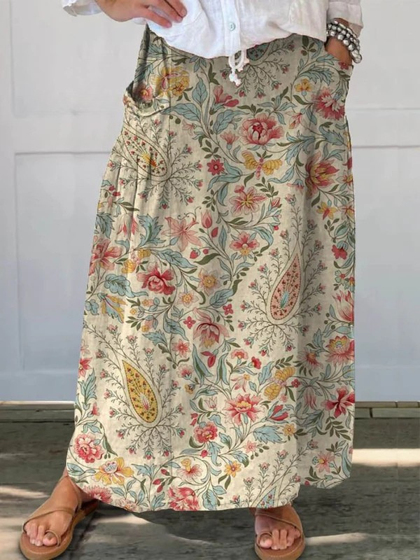 Maisie - Garden Linen Skirt