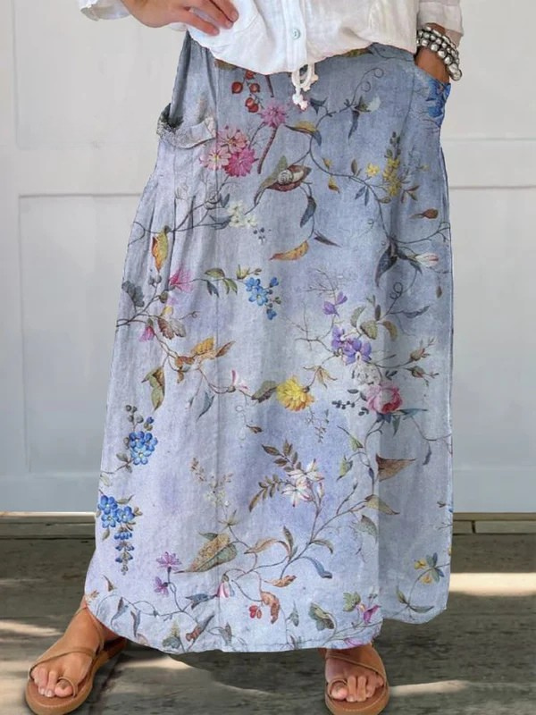 Hallie - Meadow Linen Skirt