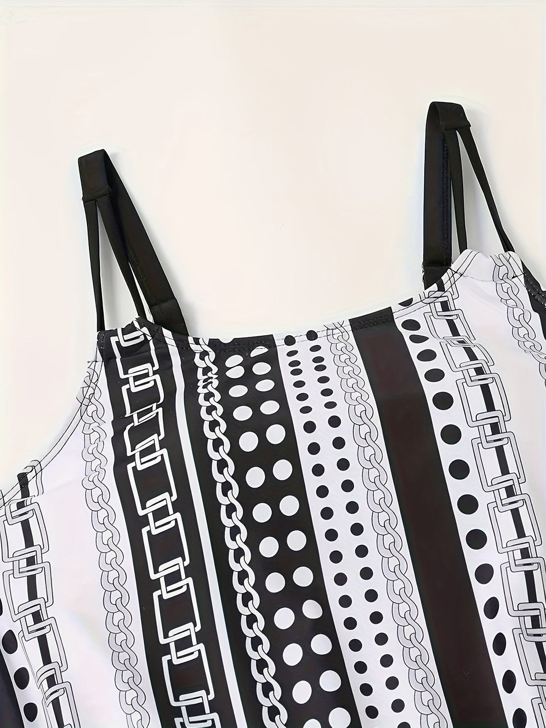 Agnes – Striped Ruffle Tankini Set