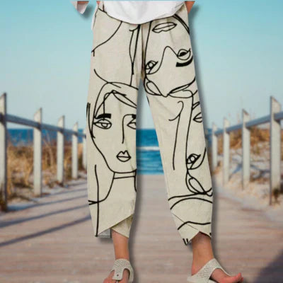 Lynette - Artistic Print Pants