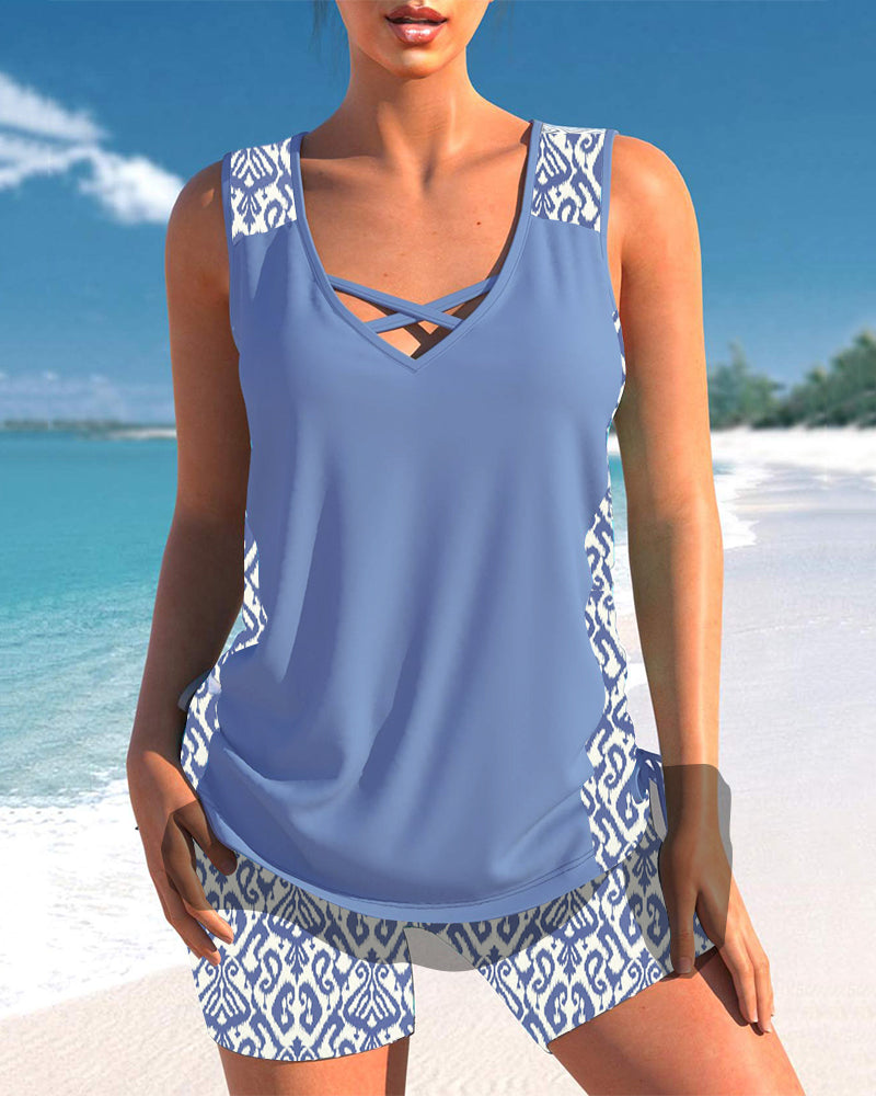 Pearl - Tankini Featuring Geometric Print