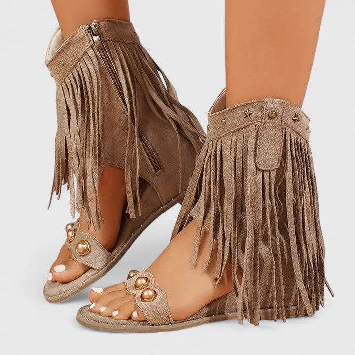 Eira - Chic Fringe Sandals