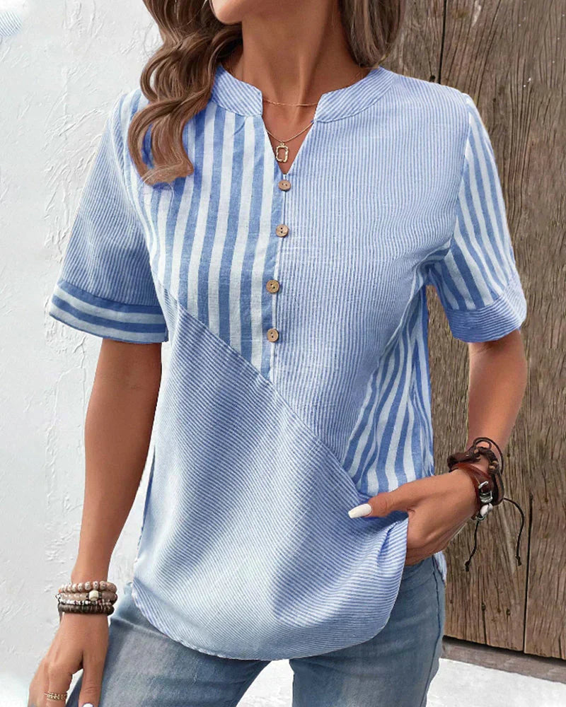 Jacqueline - Elegant Striped Blouse
