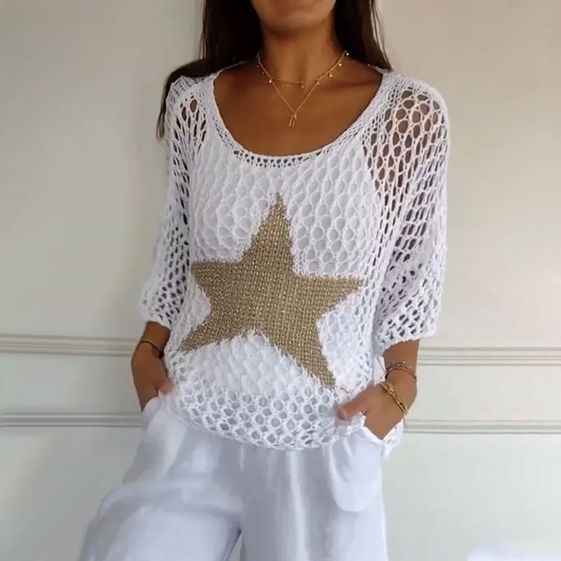 Jeanette - Starry Knit Top