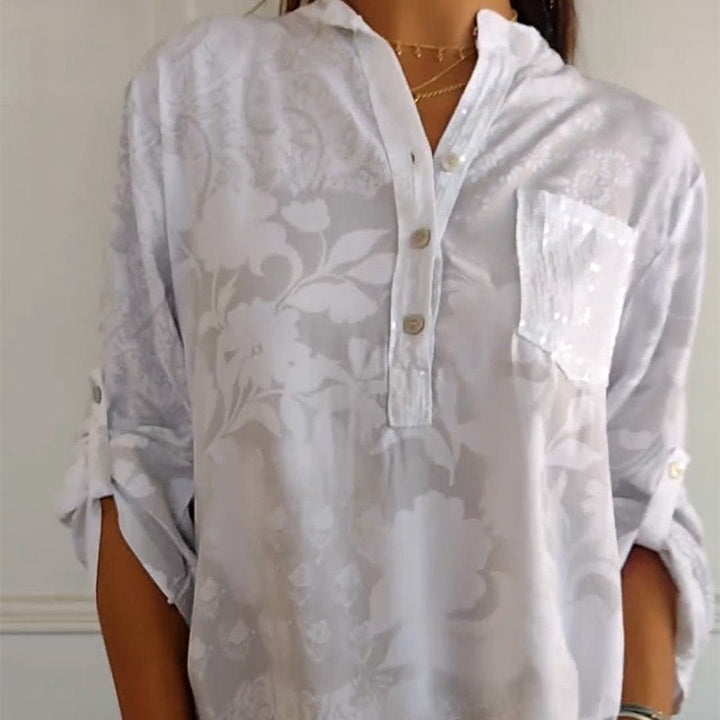 Eloise - Embellished Pocket Blouse