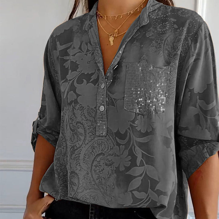 Eloise - Embellished Pocket Blouse