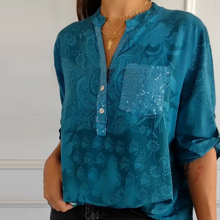 Eloise - Embellished Pocket Blouse