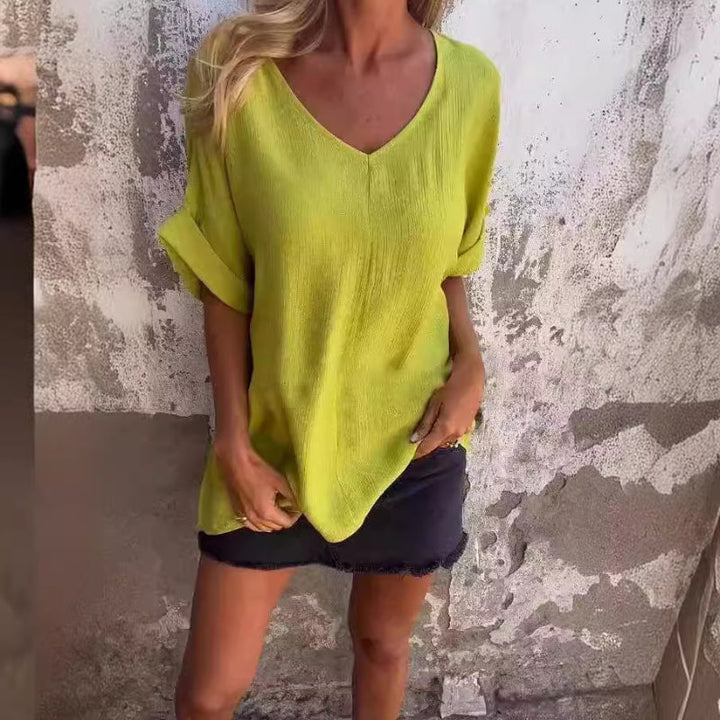 Joanne - Comfy Casual V-Neck Top