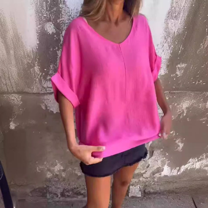 Joanne - Comfy Casual V-Neck Top