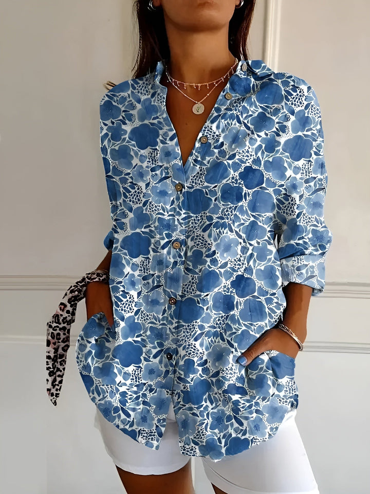 Corrine - Printed Button-Up Shirt